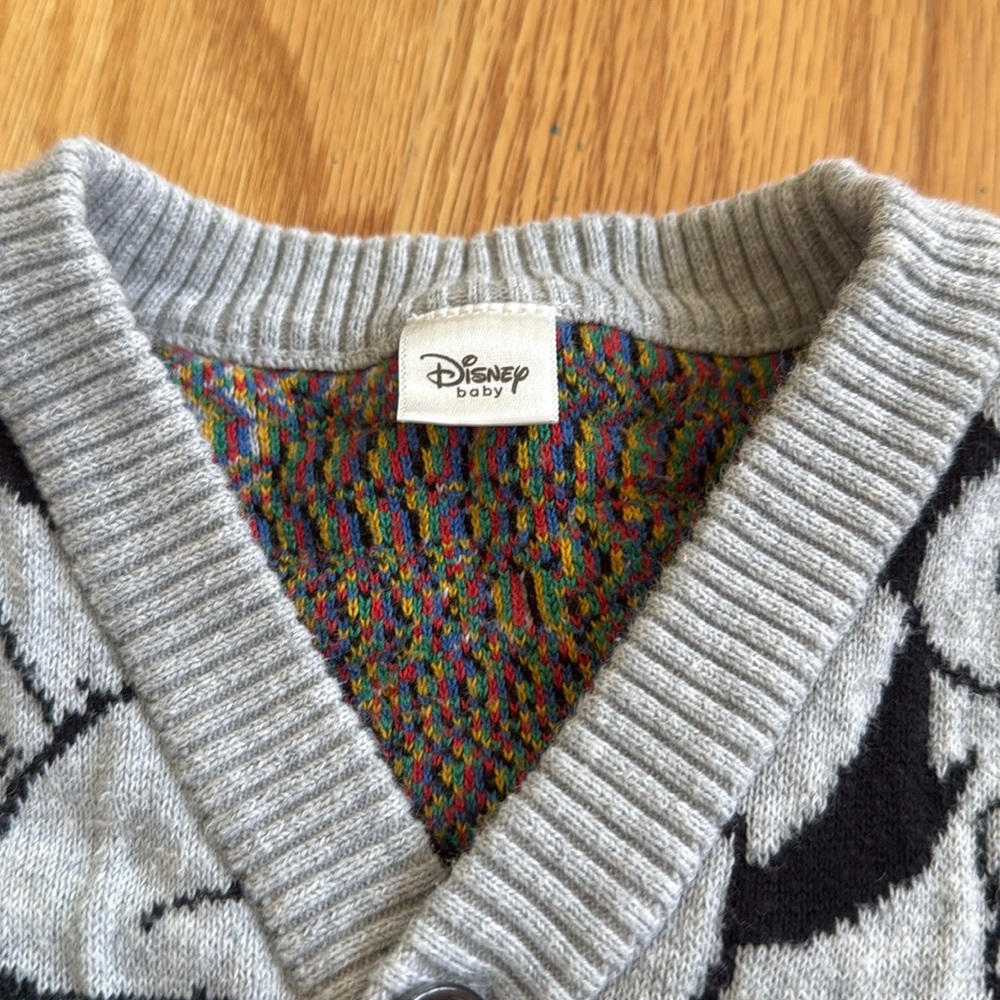 Disney Gray and Green Cartoon Sweater - Picture 2 of 5